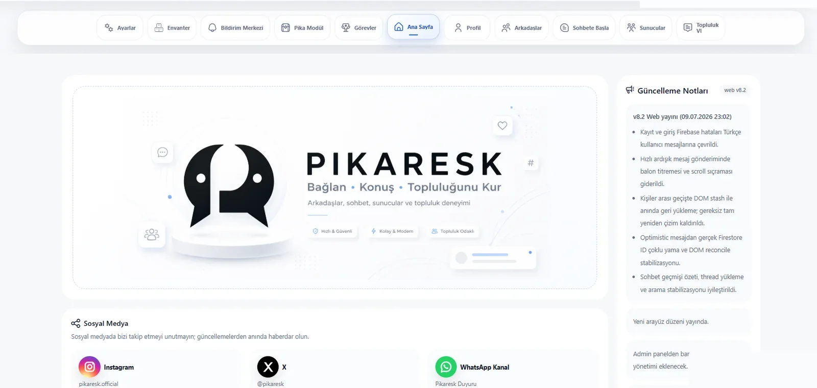 Pikaresk ana ekranı